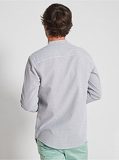 Camisa justa em algodão gofrado - Kiabi
