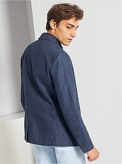 Camisa justa em linho e algodão - Kiabi