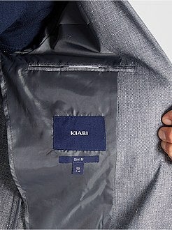 Camisa justa em linho e algodão - Kiabi