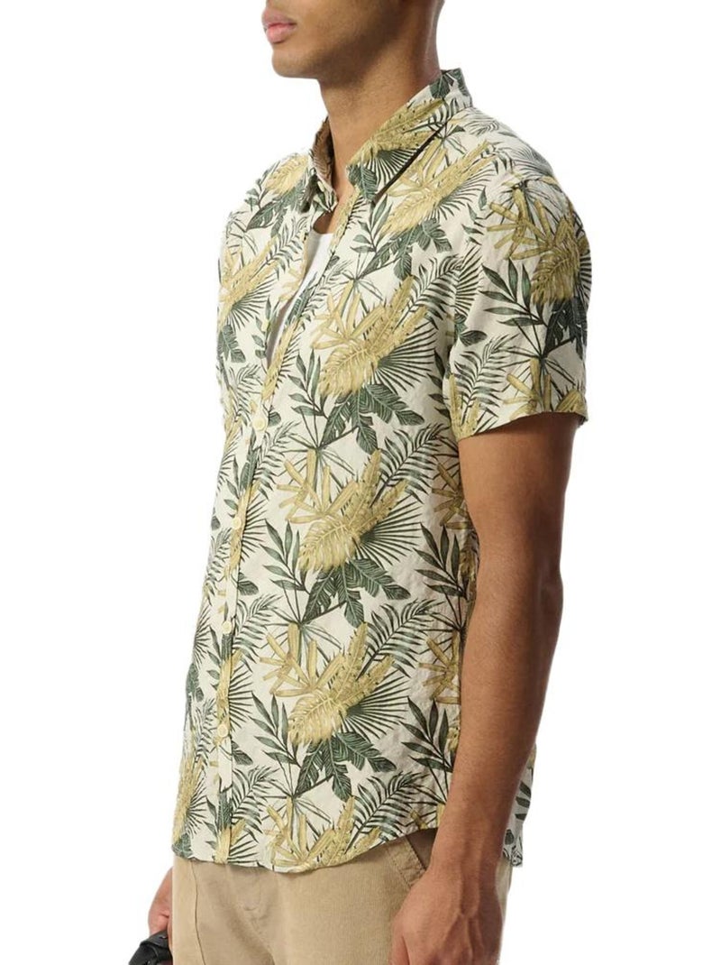 Camisa Kaki de Homem com Padrões Teddy Smith Dixon Verde - Kiabi