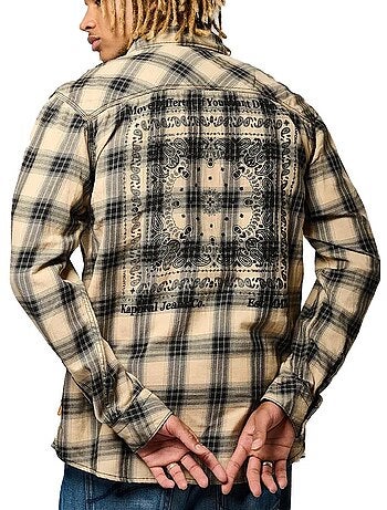 Camisa Kaporal BERCO para Homem Preta/Bege