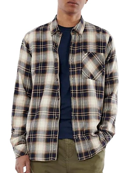 Camisa Kaporal CASEYH para Homem Castanha/Azul-Marinho - Kiabi Camisa Kaporal CASEYH para Homem Castanha/Azul-Marinho - Kiabi
