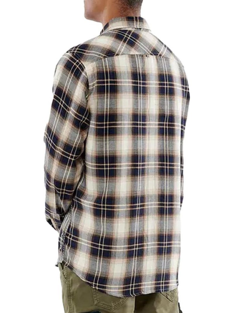 Camisa Kaporal CASEYH para Homem Castanha/Azul-Marinho Castanho-capuccino - Kiabi