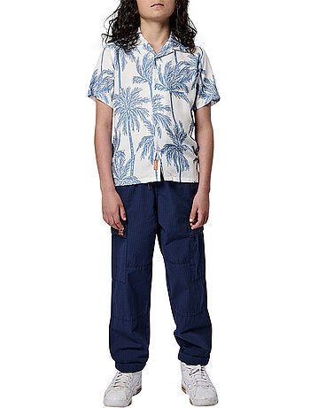 Camisa Kaporal Osca para Menino, Branca e Azul