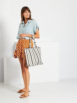 Camisa larga às riscas - Kiabi