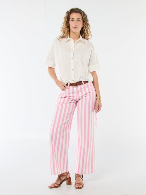 Camisa larga com botões de estrelas - Kiabi