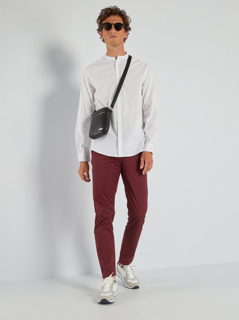 Camisa leve lisa Branco - Kiabi
