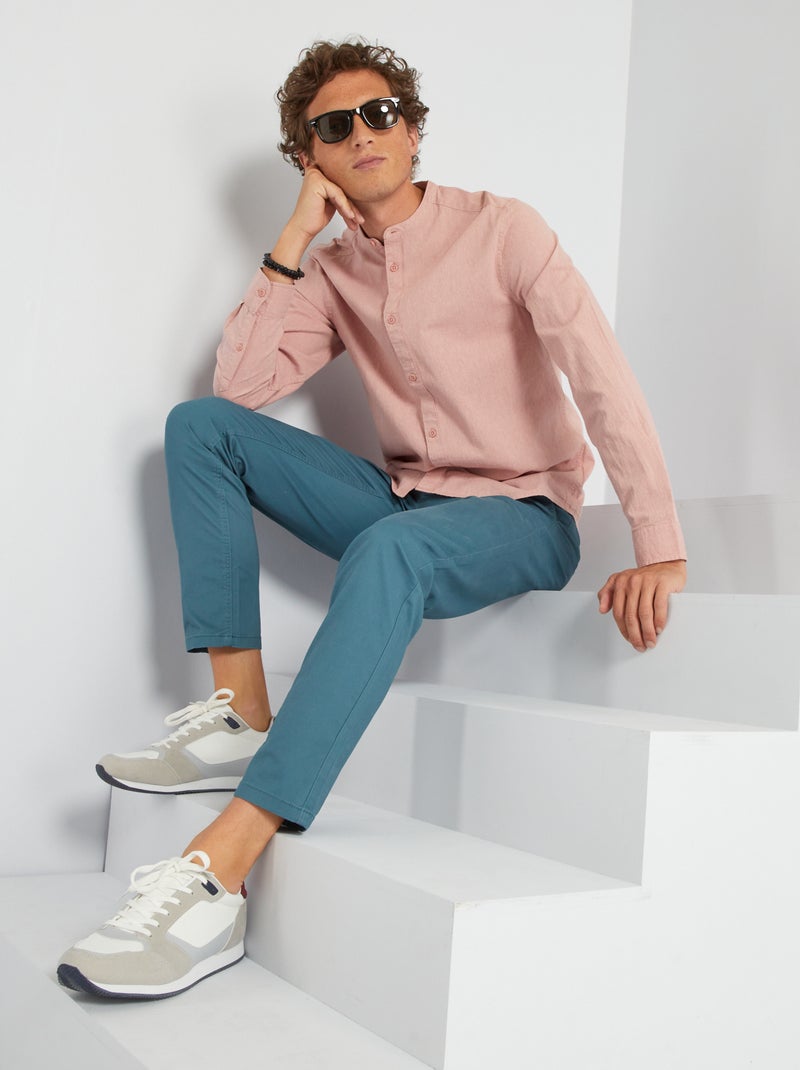 Camisa leve lisa ROSA - Kiabi