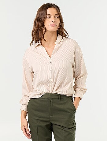 Camisa lisa acetinada