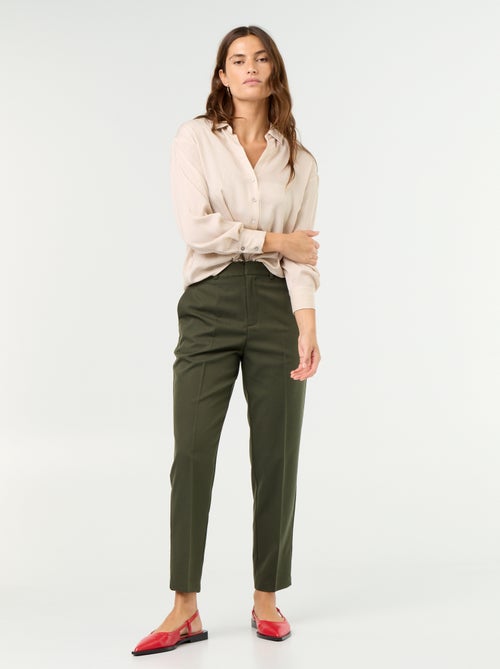 Camisa lisa acetinada - Kiabi