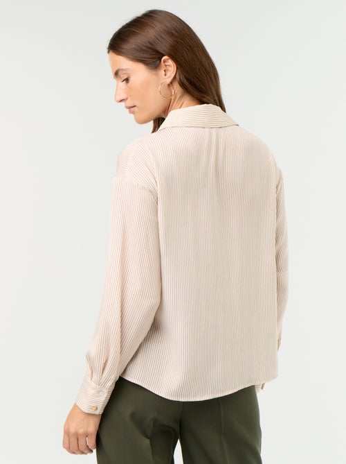 Camisa lisa acetinada - Kiabi