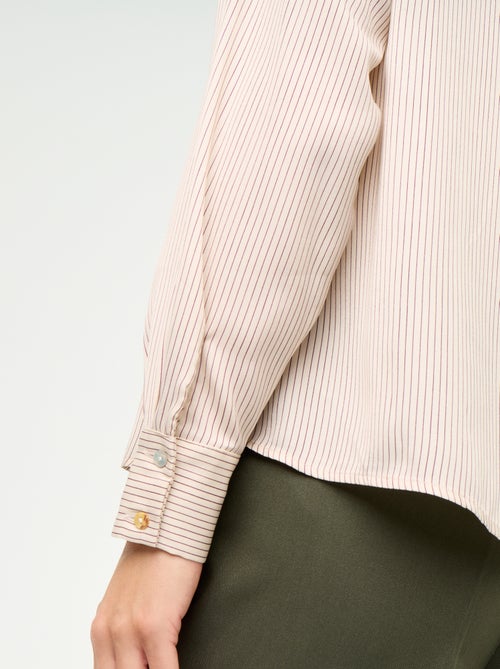 Camisa lisa acetinada - Kiabi