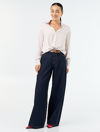 Camisa lisa acetinada