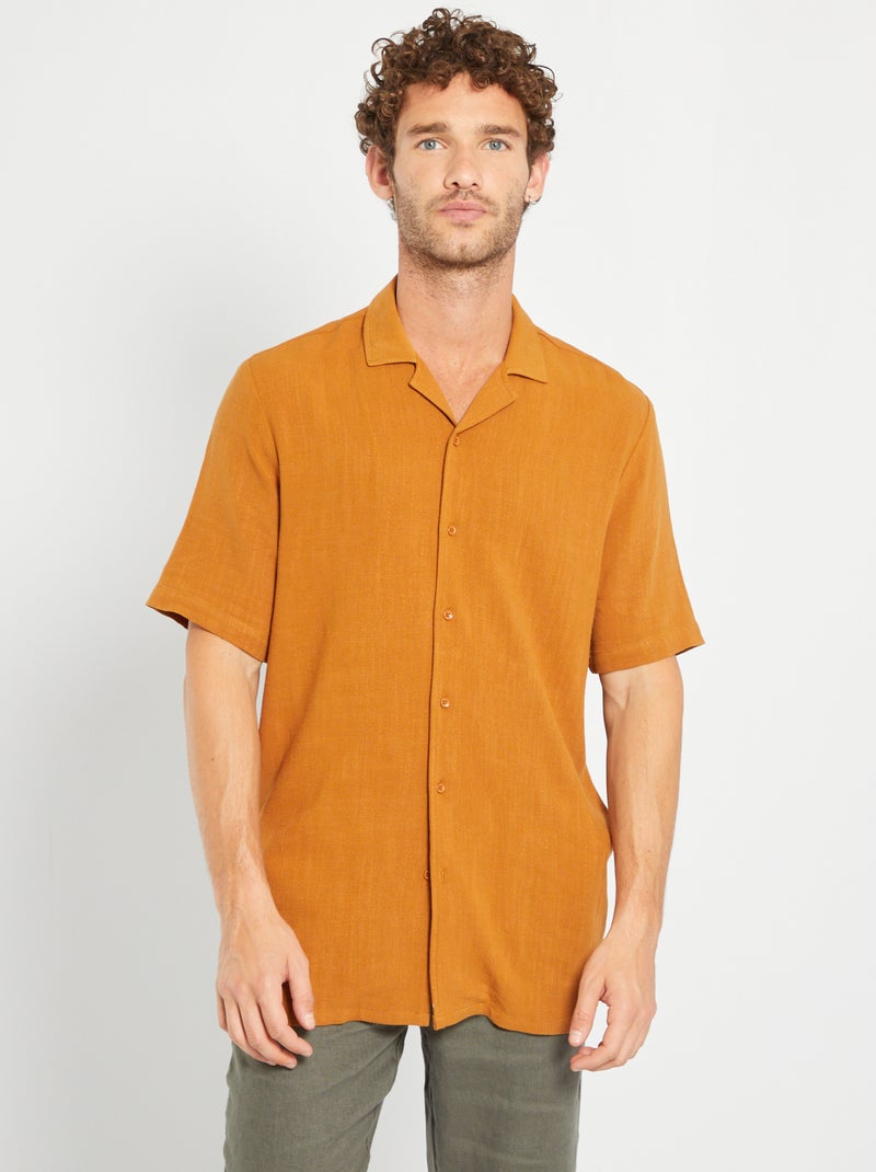 Camisa lisa AMARELO - Kiabi