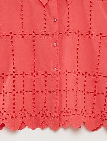 Camisa lisa com bordado inglês 'JDY'