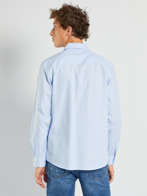 Camisa lisa com corte a direito - Kiabi