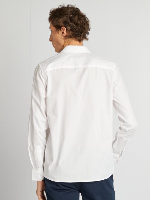 Camisa lisa com corte a direito - Kiabi