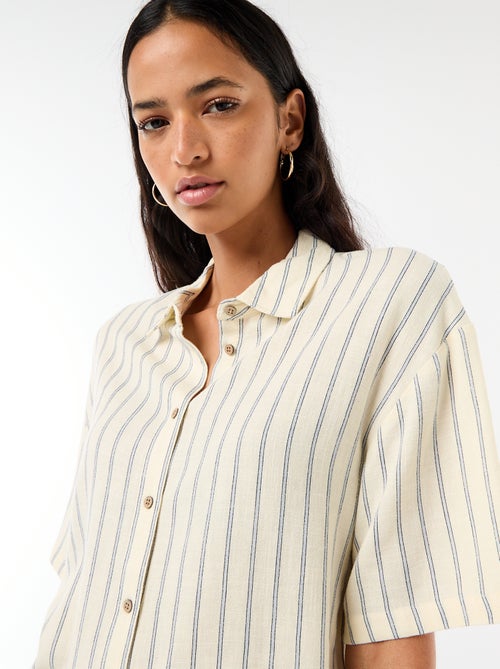 Camisa lisa de manga curta - Kiabi