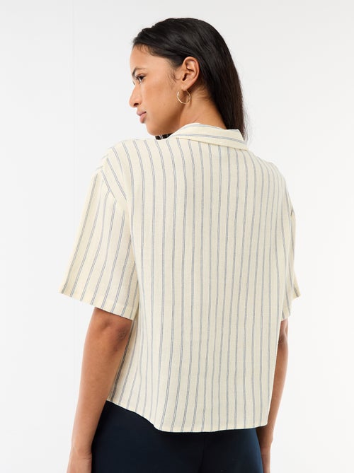 Camisa lisa de manga curta - Kiabi