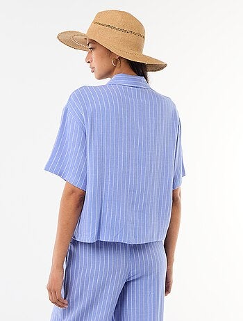 Camisa lisa de manga curta