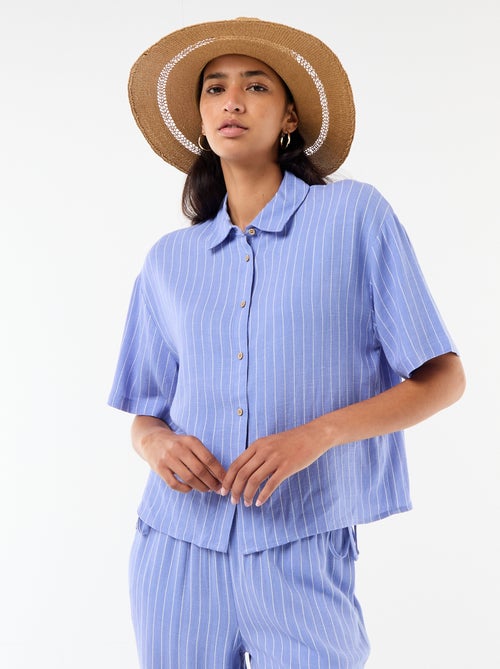 Camisa lisa de manga curta - Kiabi