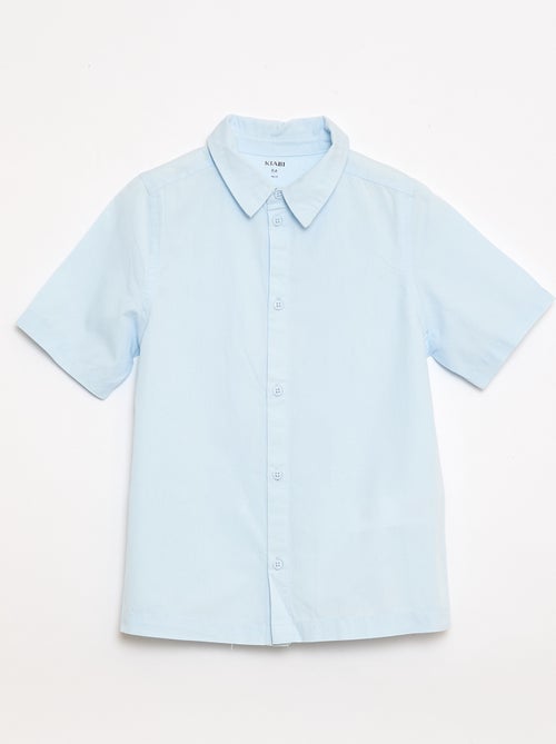 Camisa lisa de manga curta - Kiabi