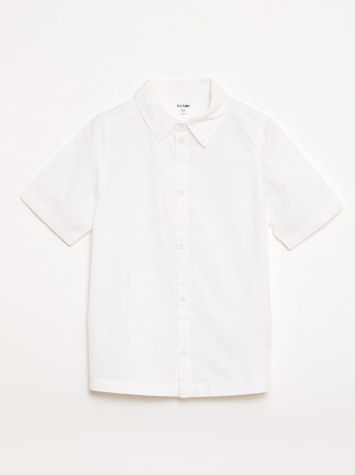 Camisa lisa de manga curta - Kiabi