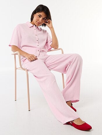 Camisa lisa de manga curta