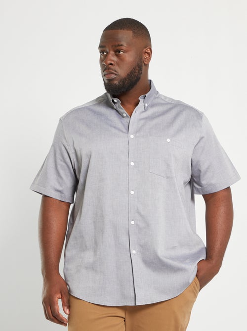 Camisa lisa em algodão - Kiabi