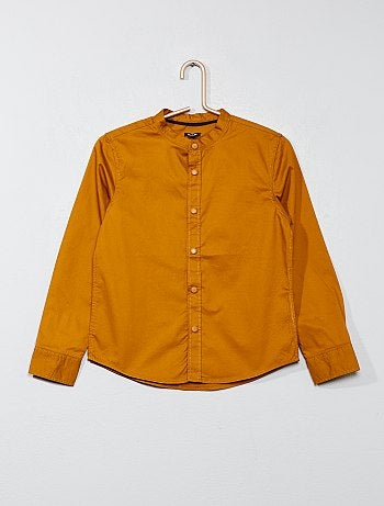 Camisa lisa em popelina - Kiabi