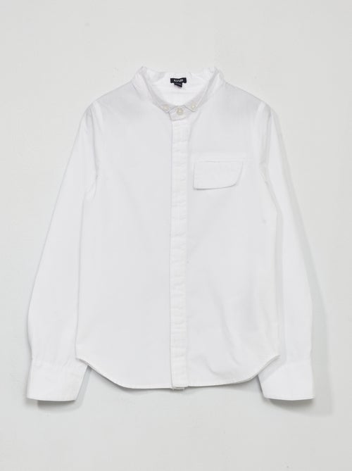 Camisa lisa em popelina - Kiabi