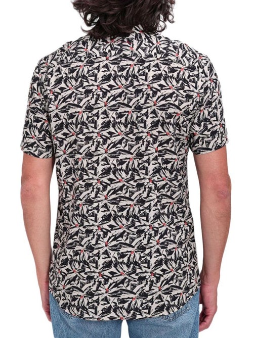 Camisa Manga Curta Homem Teddy Smith Arlric Preto/Bege - Kiabi Camisa Manga Curta Homem Teddy Smith Arlric Preto/Bege - Kiabi