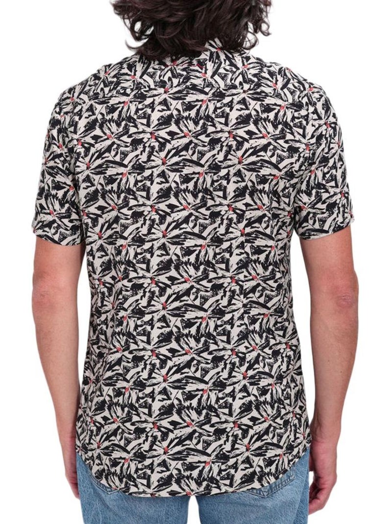 Camisa Manga Curta Homem Teddy Smith Arlric Preto/Bege Preto - Kiabi