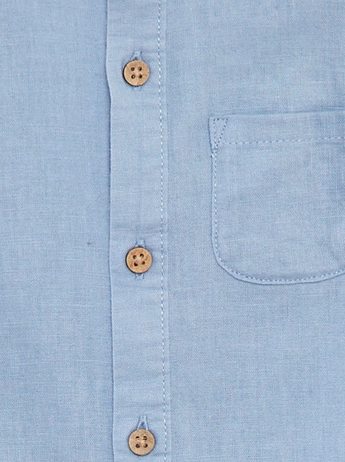 Camisa mao de linho misturado - Kiabi