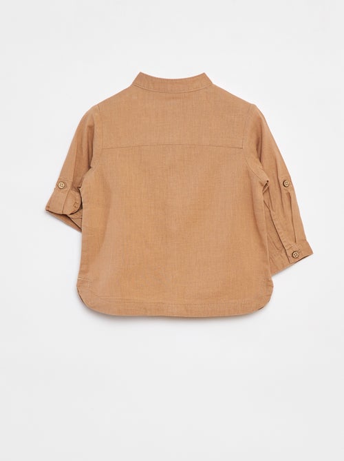 Camisa mao de linho misturado - Kiabi