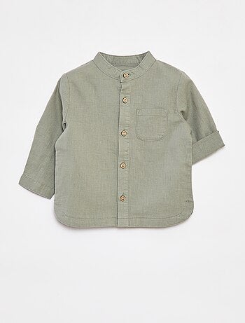 Camisa mao de linho misturado