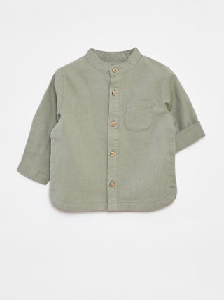 Camisa mao de linho misturado