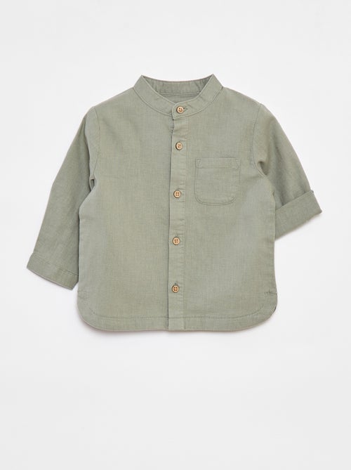 Camisa mao de linho misturado - Kiabi