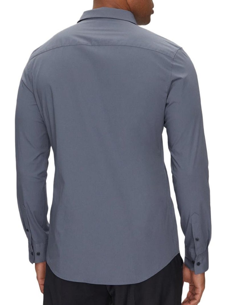 Camisa Masculina Calvin Klein Jeans Cinzento Escuro Sólida Cinza-prateado - Kiabi