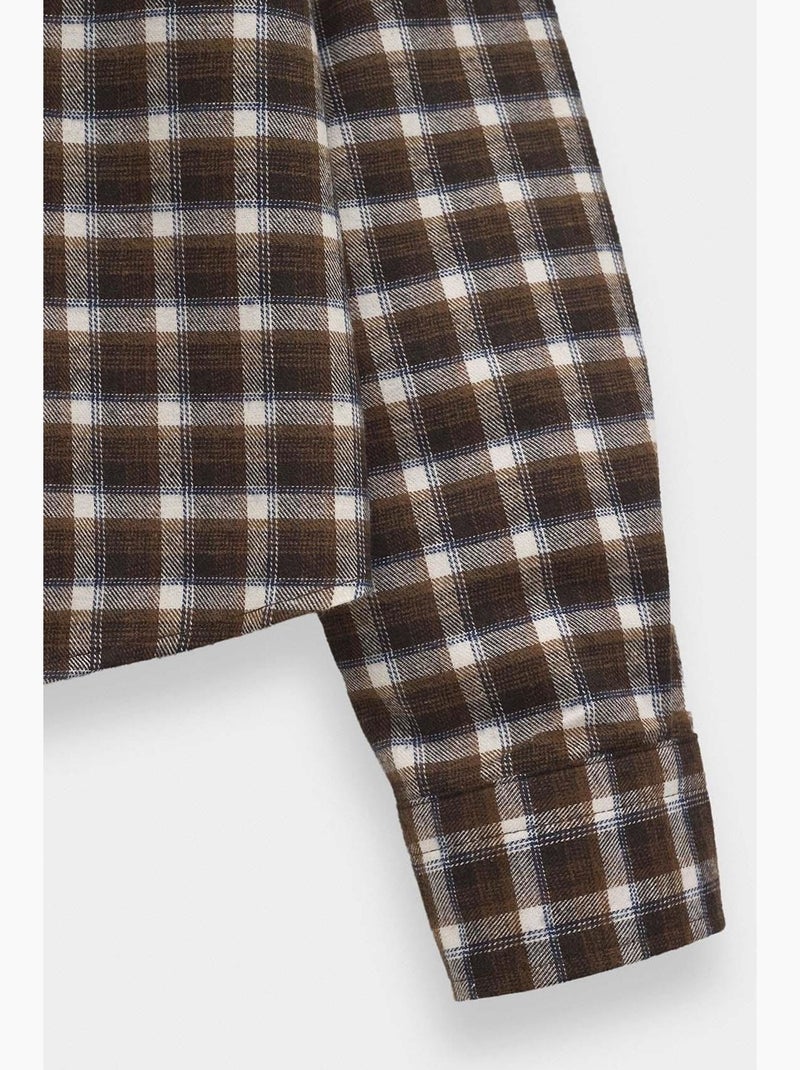 Camisa masculina giesto Branco Castanho - Kiabi