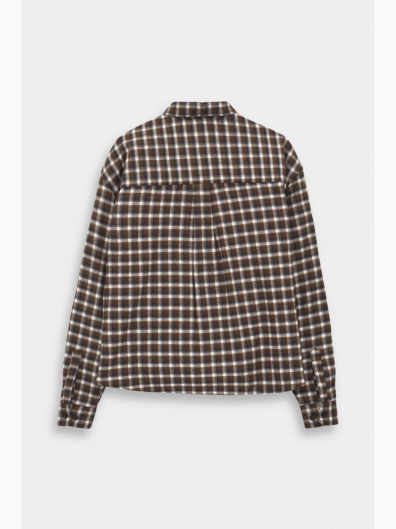 Camisa masculina giesto Branco Castanho - Kiabi