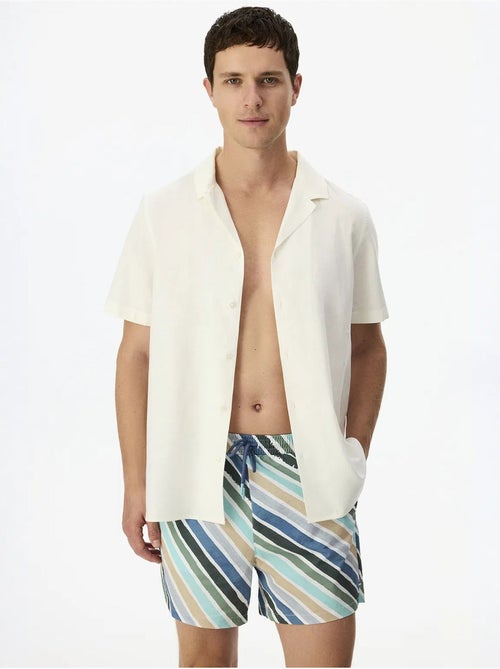 Camisa masculina havana air em mistura de linho penti - Kiabi Camisa masculina havana air em mistura de linho penti - Kiabi