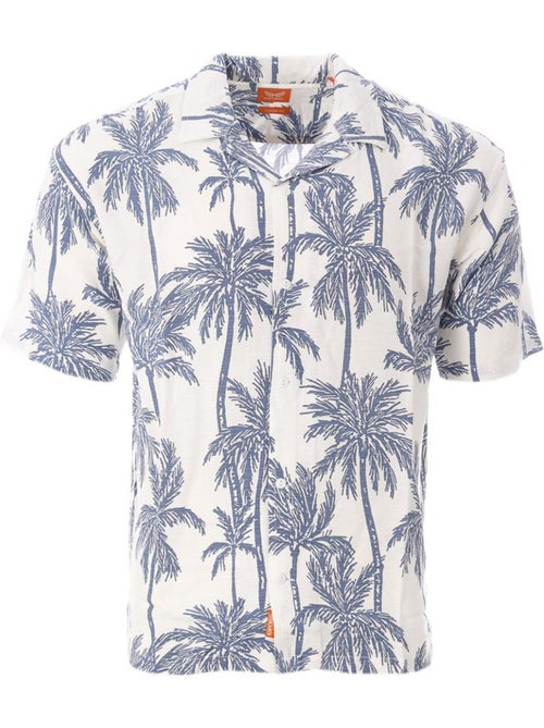 Camisa Masculina Kaporal TOSCA25 Branca/Azul - Kiabi Camisa Masculina Kaporal TOSCA25 Branca/Azul - Kiabi