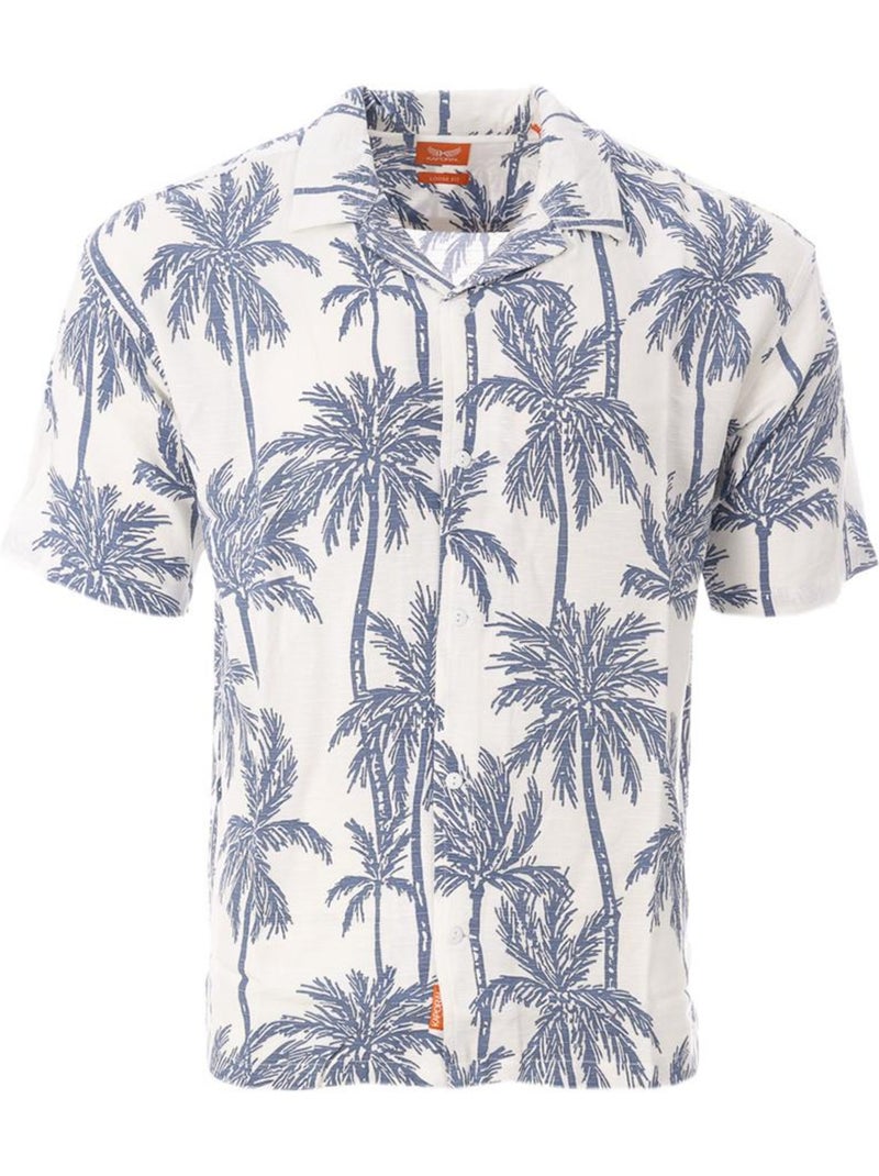 Camisa Masculina Kaporal TOSCA25 Branca/Azul Azul - Kiabi