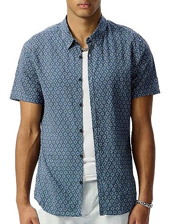 Camisa Masculina Teddy Smith Dixon com Padrão Marinho