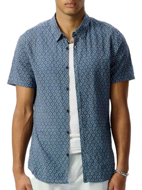 Camisa Masculina Teddy Smith Dixon com Padrão Marinho - Kiabi