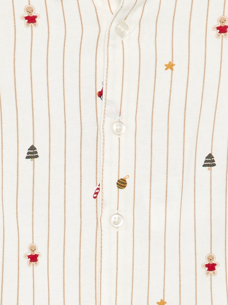 Camisa 'Natal' de flanela Branco - Kiabi