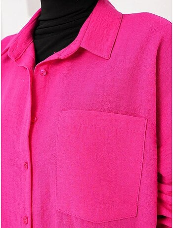 Camisa overshirt em mistura de linho com fecho de botões bdart
