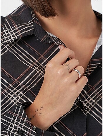 Camisa oversize aos quadrados com botões bdart