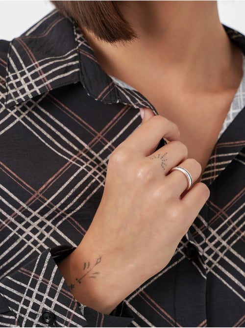 Camisa oversize aos quadrados com botões bdart - Kiabi
